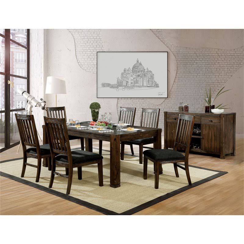 Rustic Wood Base Side Chair (Set of 2) in Walnut H7071