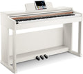 White 88-Key Weighted Action Digital Piano Bundle with Furniture Stand and Power Adapter V145222