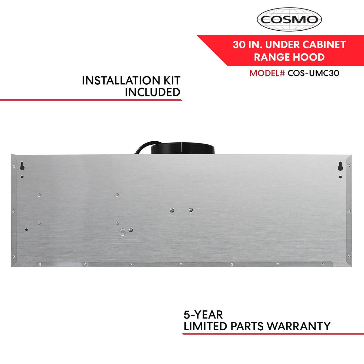 30-Inch 760 CFM Ducted Under Cabinet Stainless Steel Range Hood Q3430