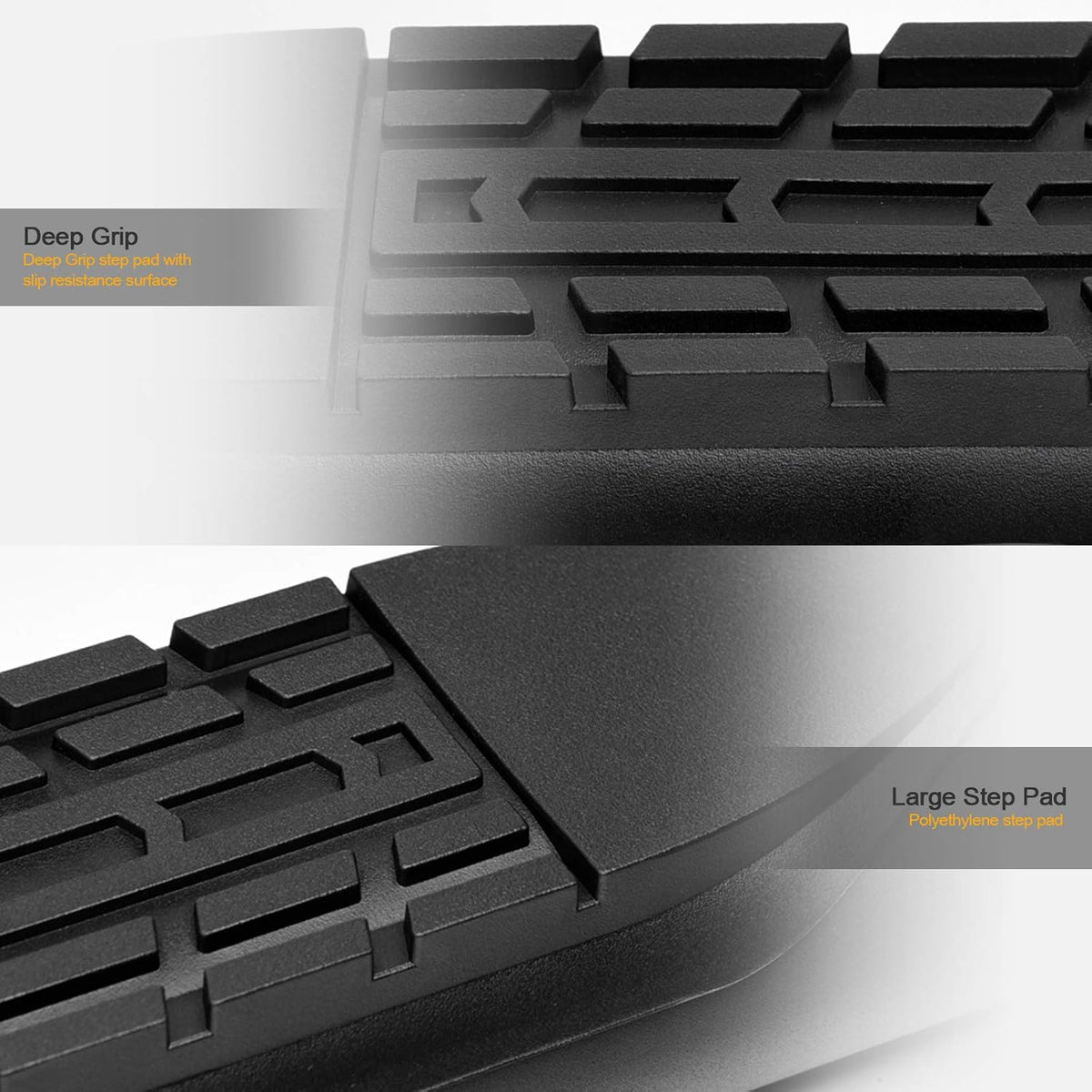 4 Oval Side Step Nerf Bars Matte Black V736