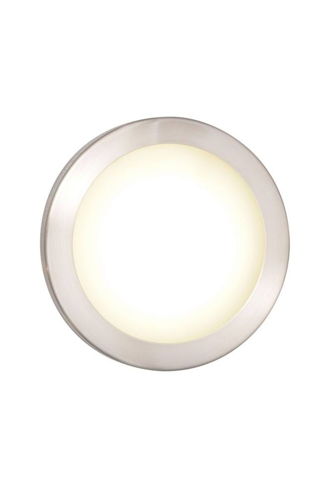 Satin Nickel 1-Light Flush/Wall Mount A606