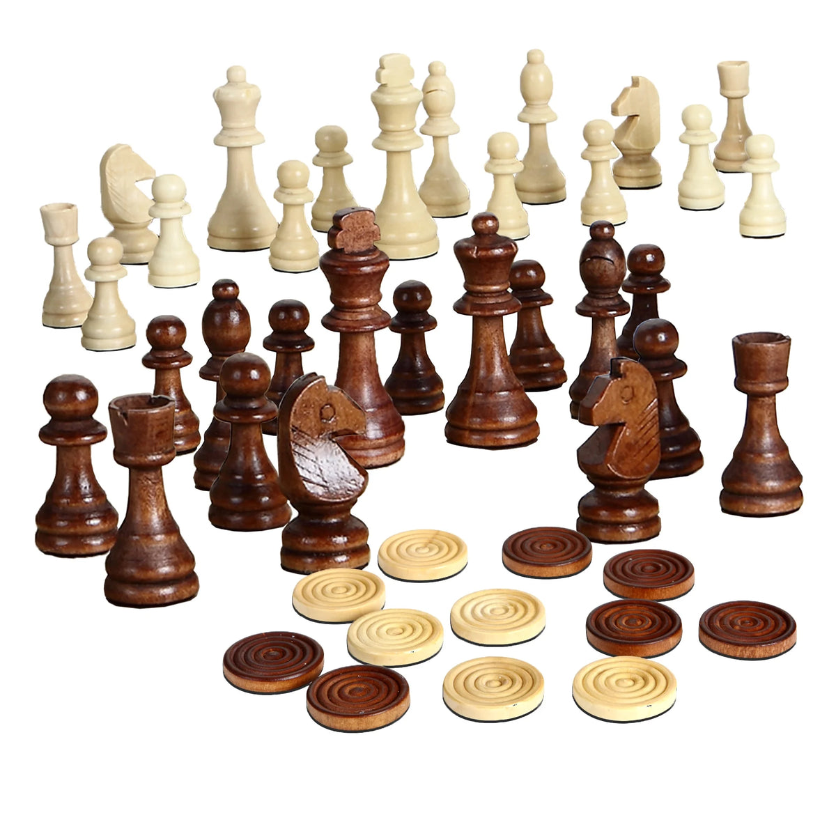 Wood Chess and Checkers Set T86569