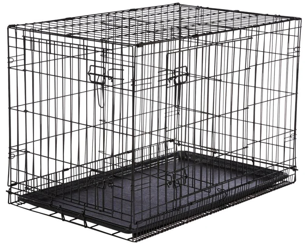 36 inch 2-Door Black Dog Crate K10178