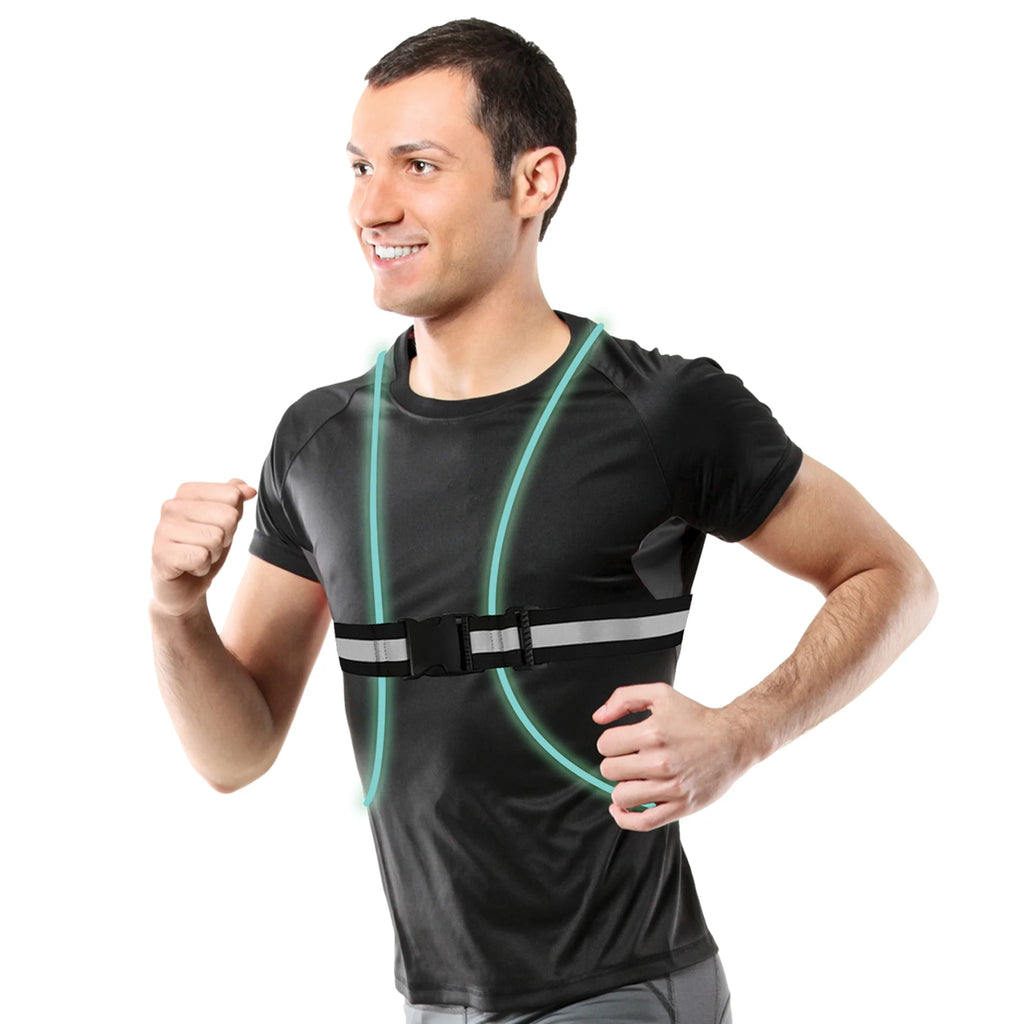 Neon Green LED Adjustable Safety Vest M6366