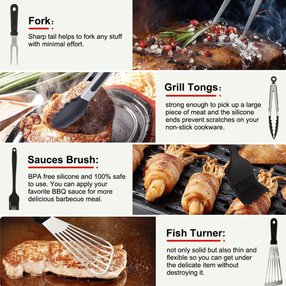 20 Pcs Griddle Grill Spatula Accessories Kit J575527