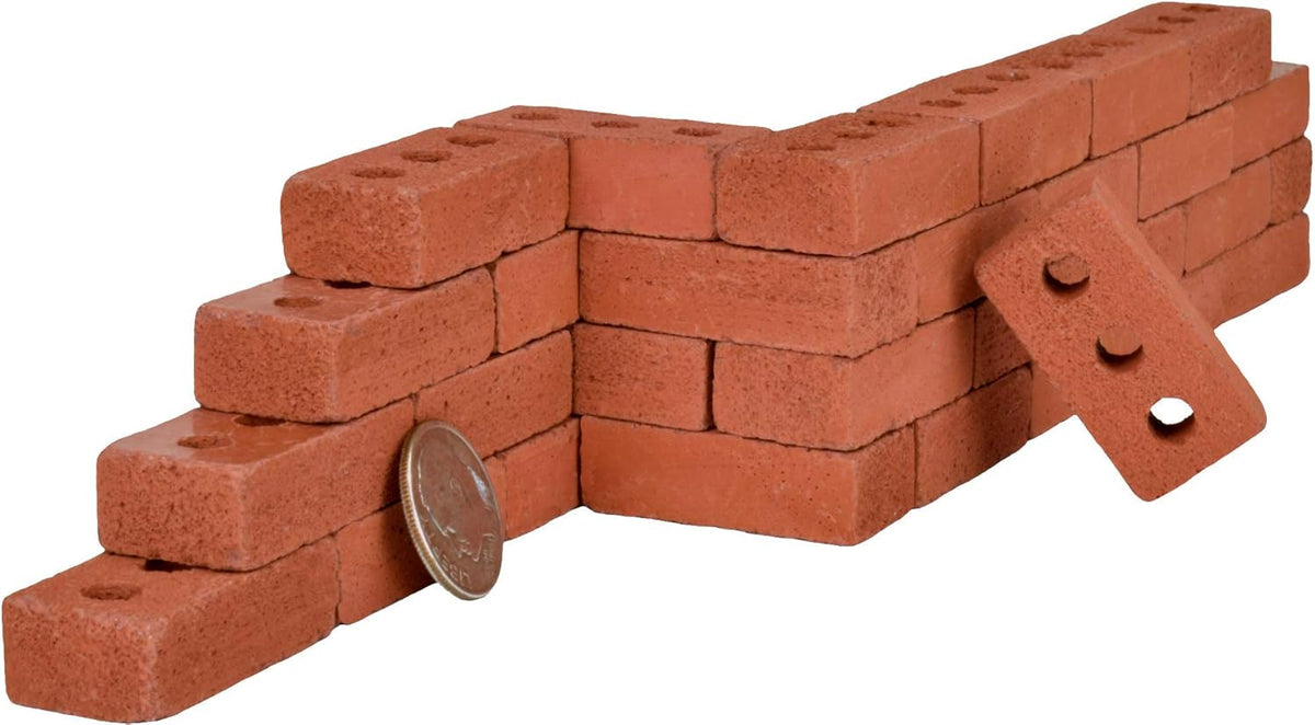 Mini Red Bricks, 1:6 Scale (160 Pack) Pack of 2 Z178915