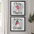 Black Framed Canvas 2 Piece Textured Print Set A150402