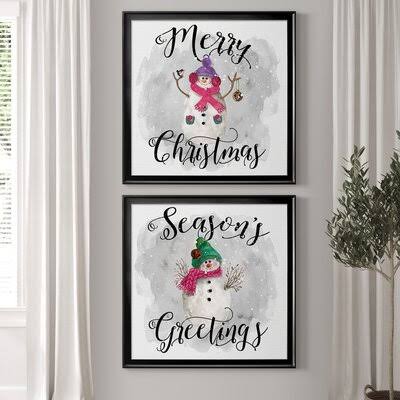 Black Framed Canvas 2 Piece Textured Print Set A150402