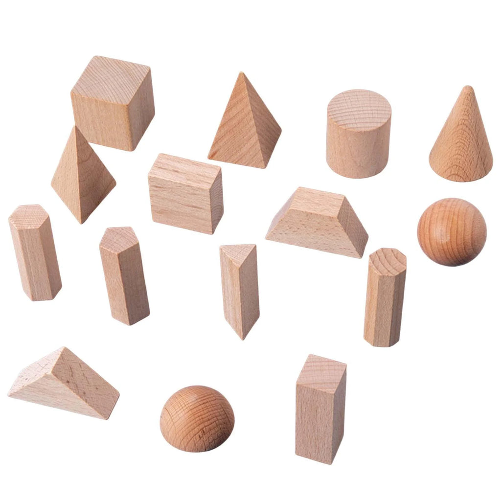 Wood Geometric Solids Math Toys S8198