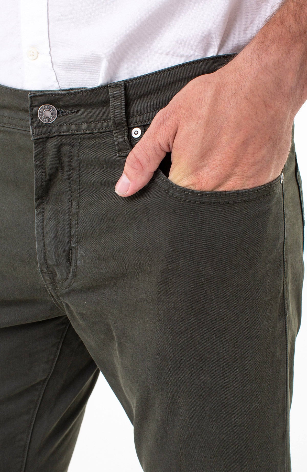 Sand Relaxed Straight Twill Pants K29095