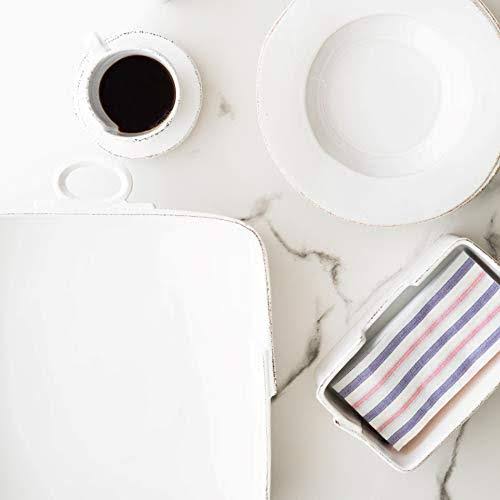 White Large Square Baker F3176