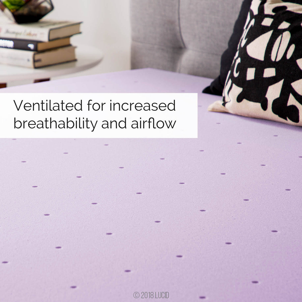 Full Lavender Infused Memory Foam Mattress Topper P2446