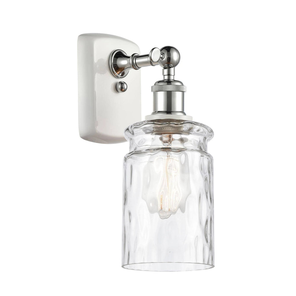 White and Polished Chrome 1 Light Sconce O506547