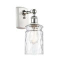 White and Polished Chrome 1 Light Sconce O506547