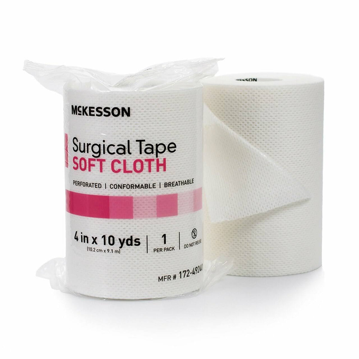 White Cloth Medical Tape, 4 inch x 10 Yard T58942