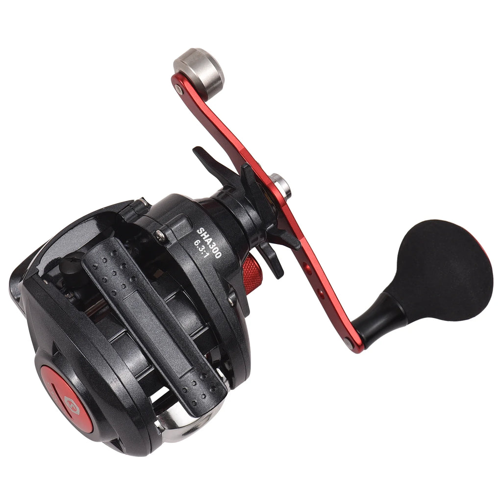 Fishing Reel Line Counter Reel 16+1 Ball Bearings Ice Fishing Reel 6.3:1 Gear Ratio V41726