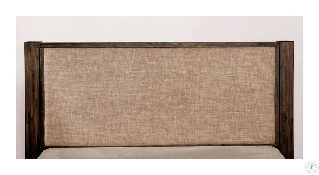 Walnut Tan Full Bed A618
