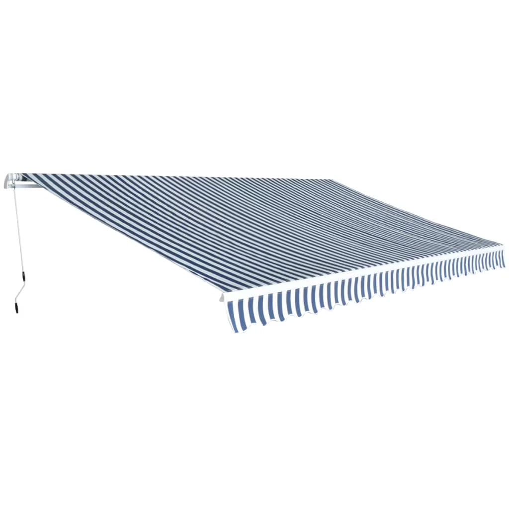 Blue/White Folding Awning G500