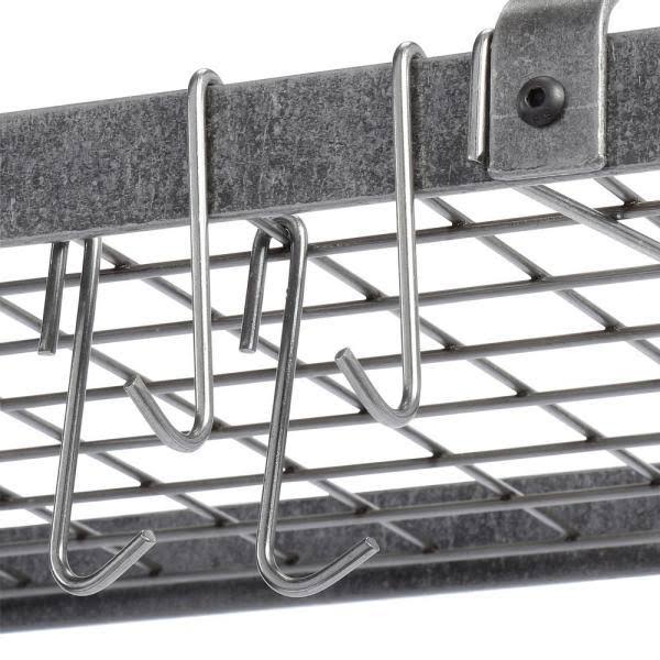 Hammered Steel Oval Pot Rack W259