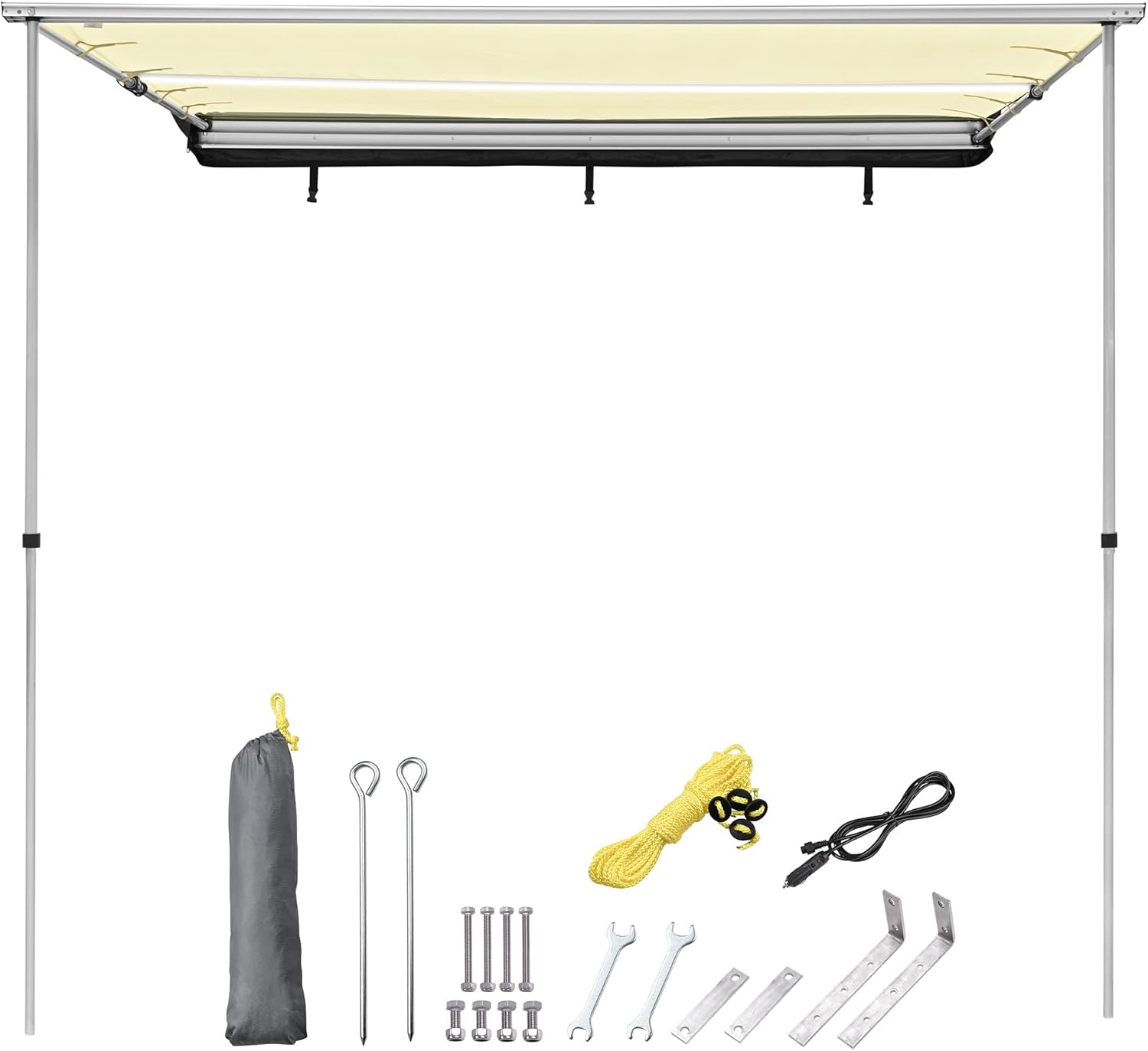 Grey Car Side Awning with LED Light F1179
