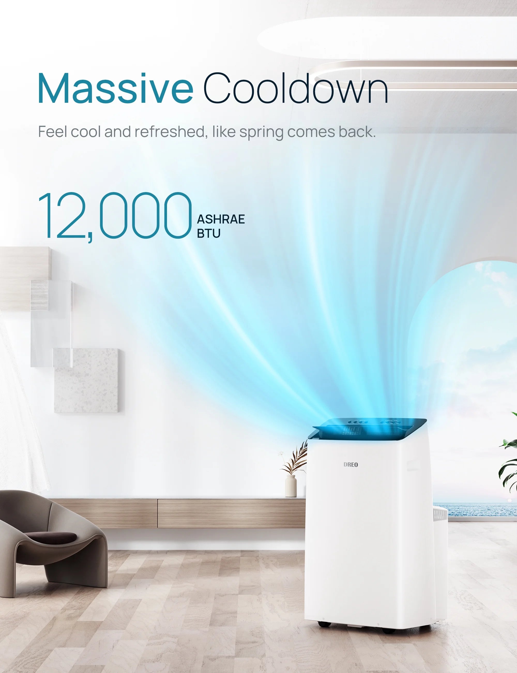 12000 BTU Portable Air Conditioner with Dual Hose I302