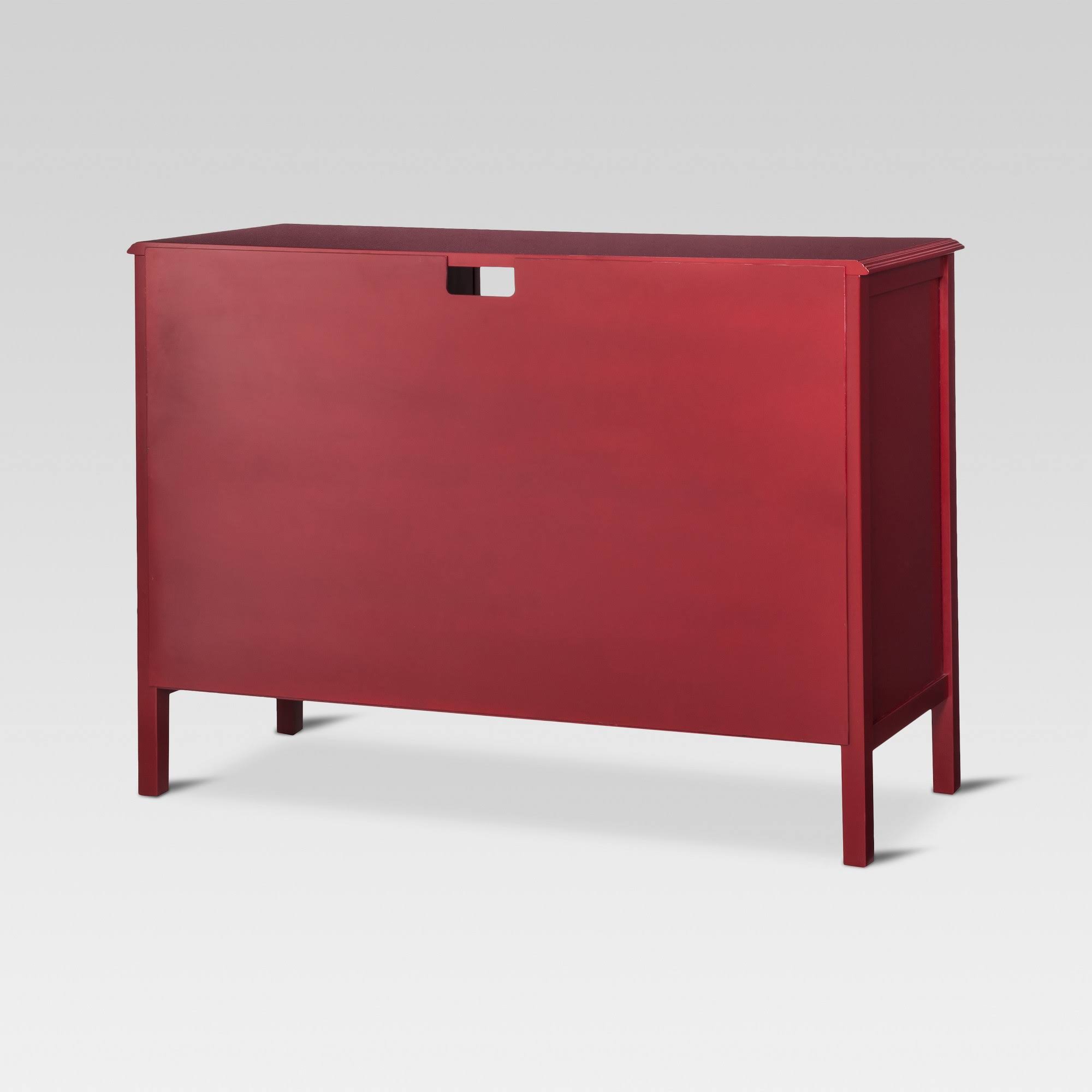 Red 2 Door Storage Cabinet with Center Shelves I9803