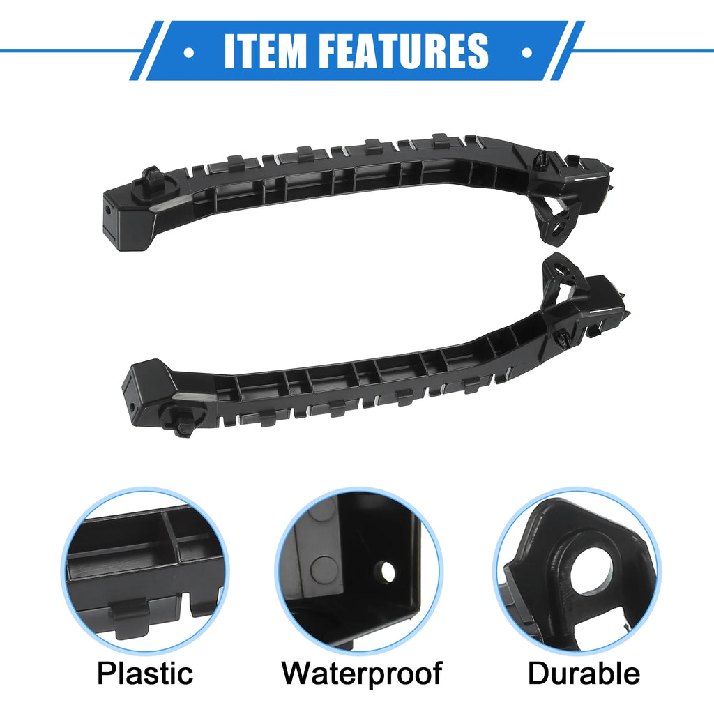 1 Pair Car Front Left Right Bumper Mounting Holder Bracket Black O111269