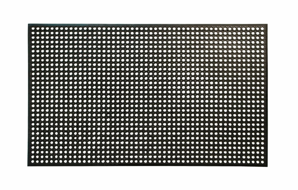 Black Rubber Drainage Floor Mat 36" x 60" K232