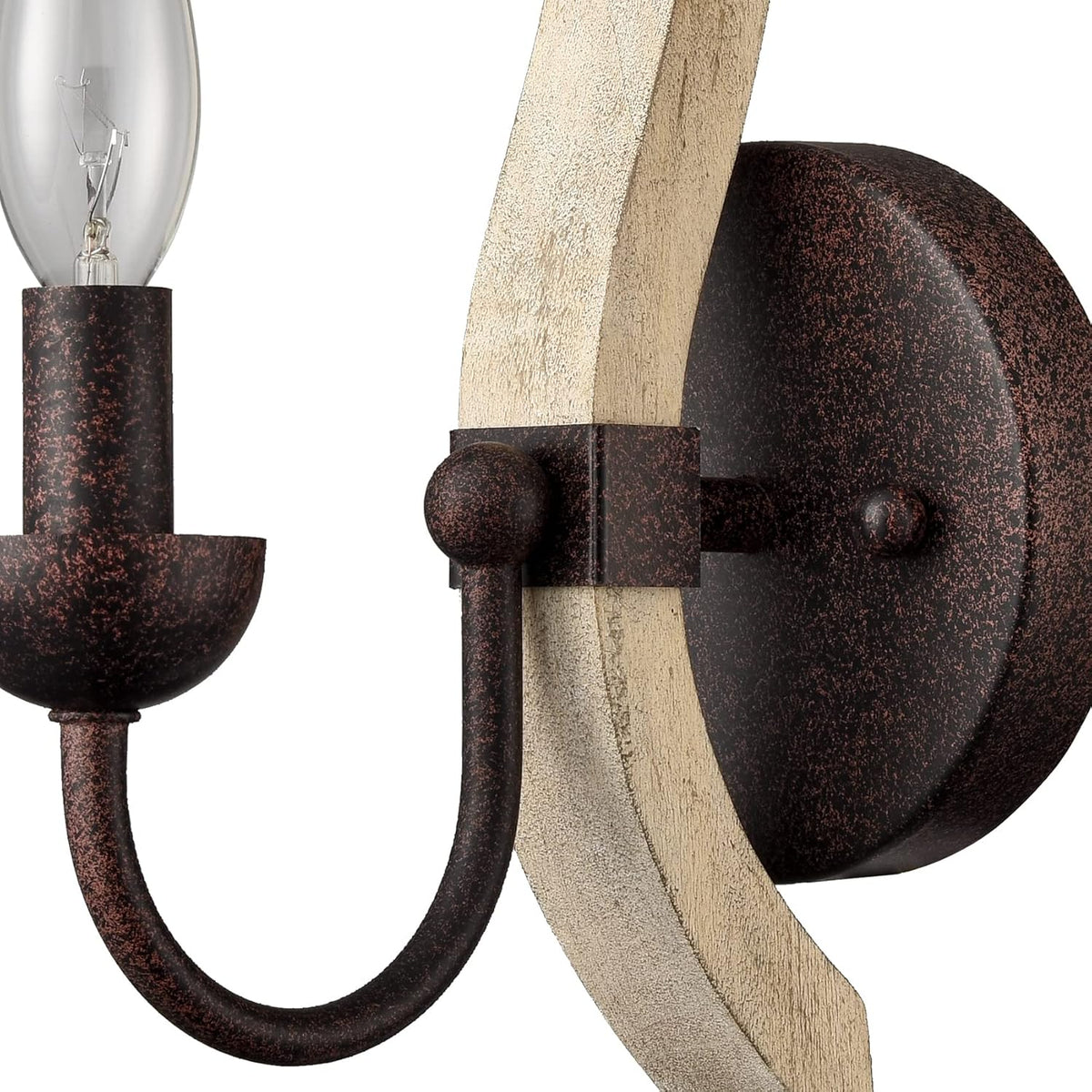Farmhouse Wooden Wall Sconces Set of Two R594