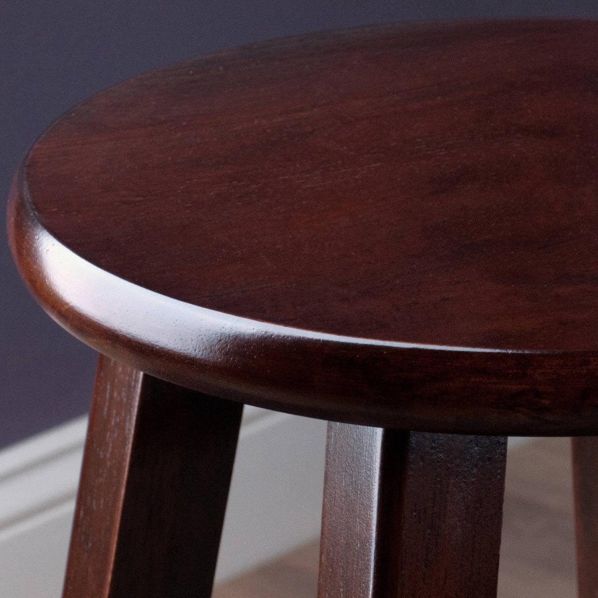 Antique Walnut 2pc Bar Stool Set I140