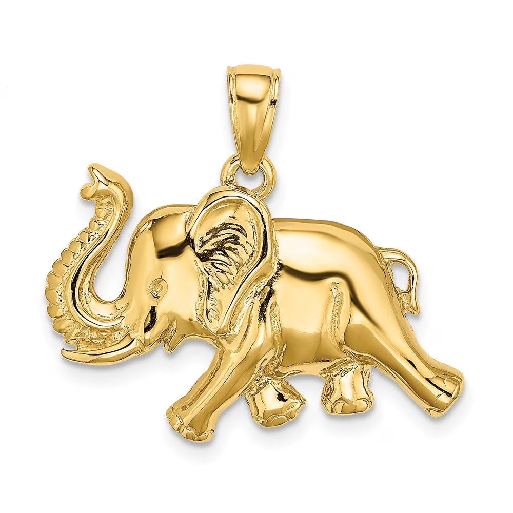14k Gold Elephant Running Charm G70583