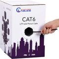CAT6 Plenum Cable 1000ft (CMP) 23AWG Solid Conductor 550MHz 4Pair 10GB UTP Internet Cable L929