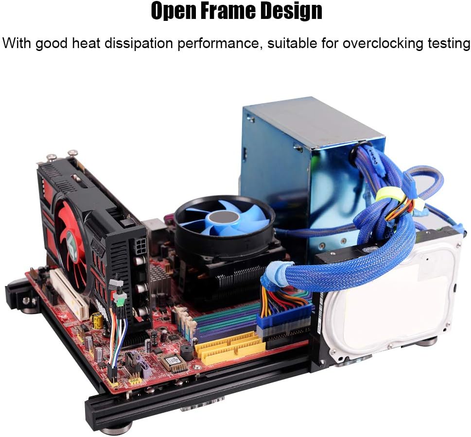 Black Aluminum Open Air PC Test Bench Pack of 2 T219271