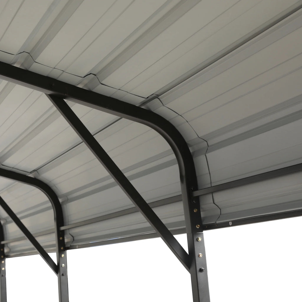 20 x 20 ft Metal Carport with Galvanized Steel Roof T12921