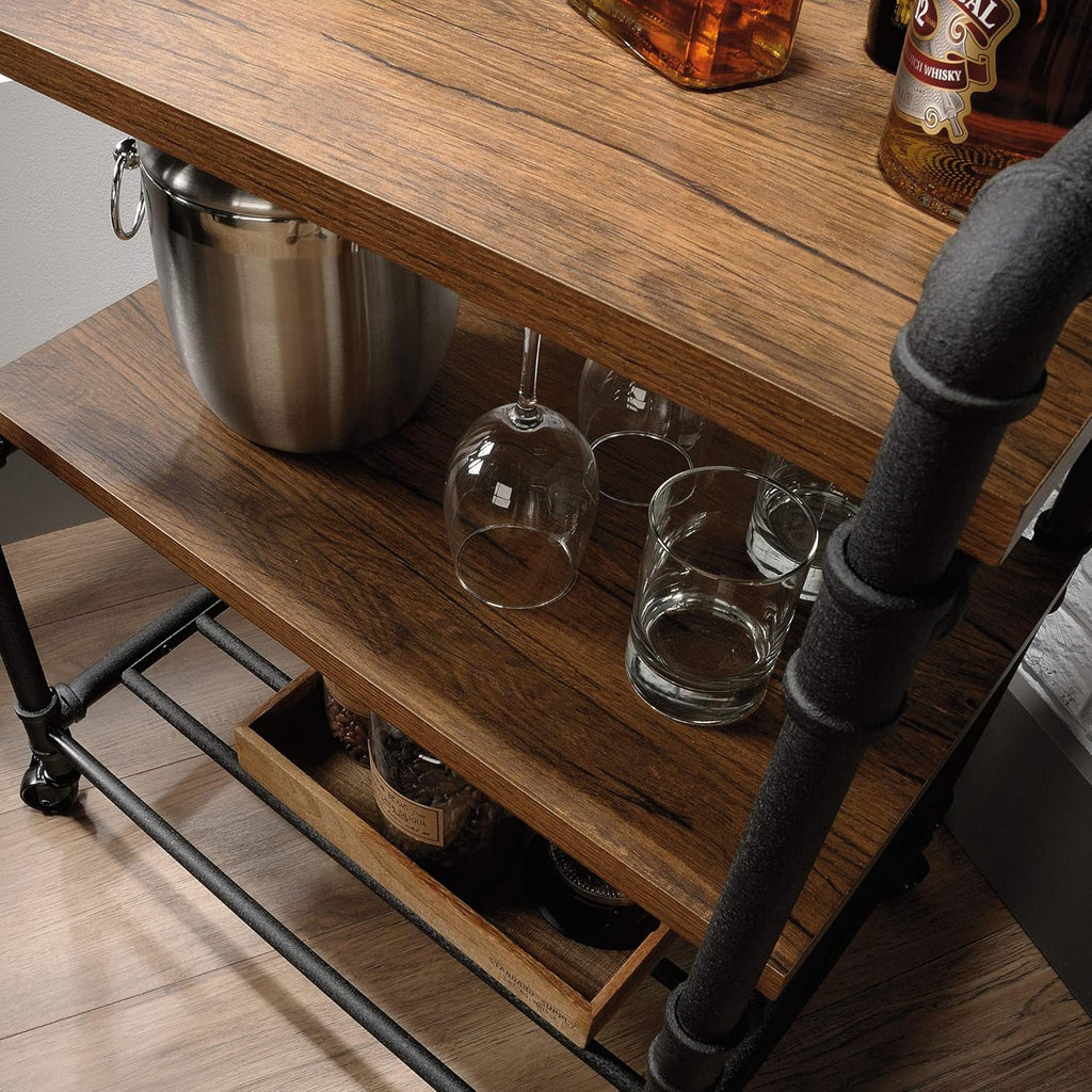 Multi-Purpose Cart, Checked Oak Finish L2639