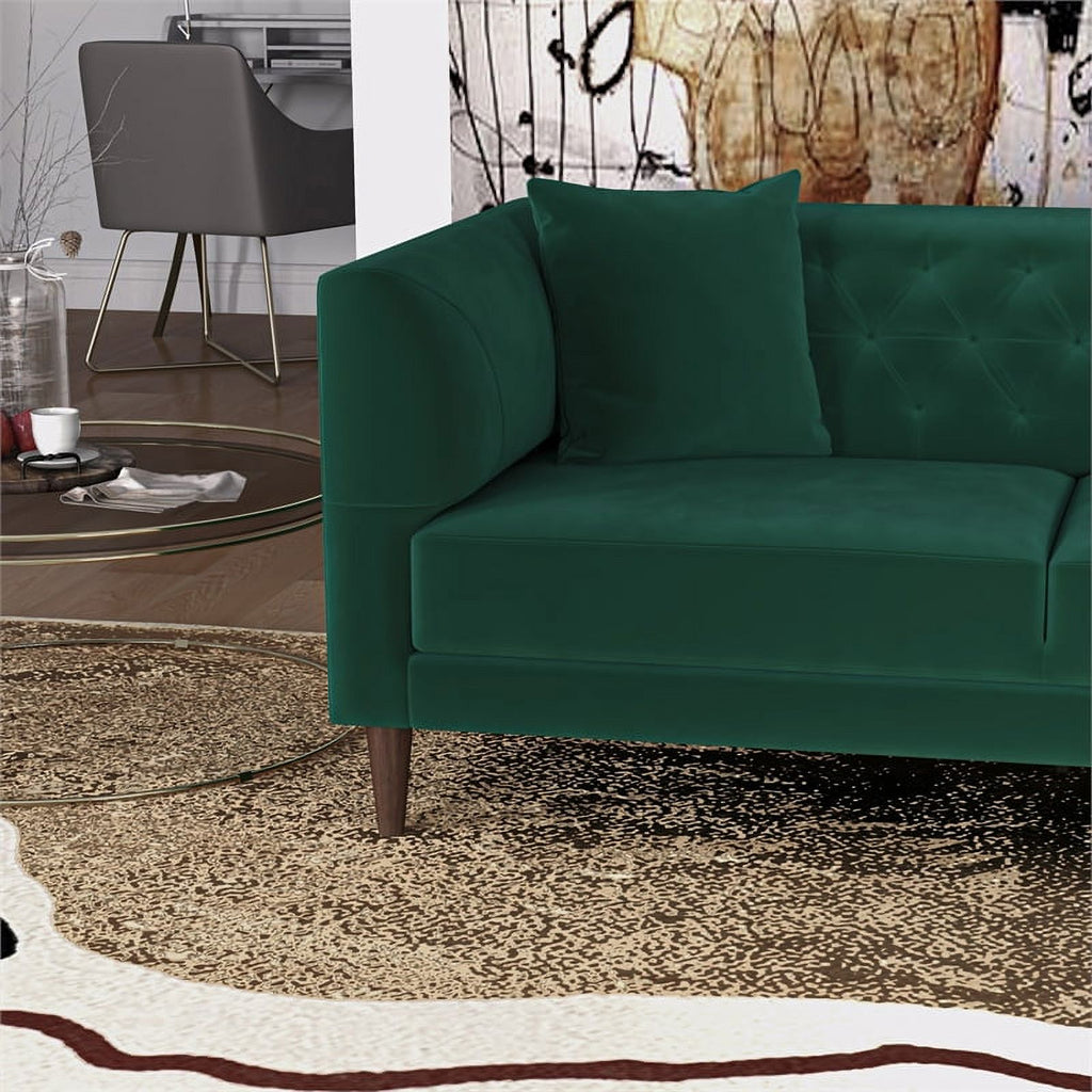 Green Microfiber Sectional Sofa O5064