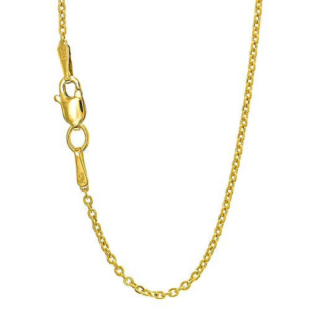 14k Yellow Gold 1.5 mm Chain Necklace, Lobster Claw Clasp - 16 Inches, 1.3gr. O394