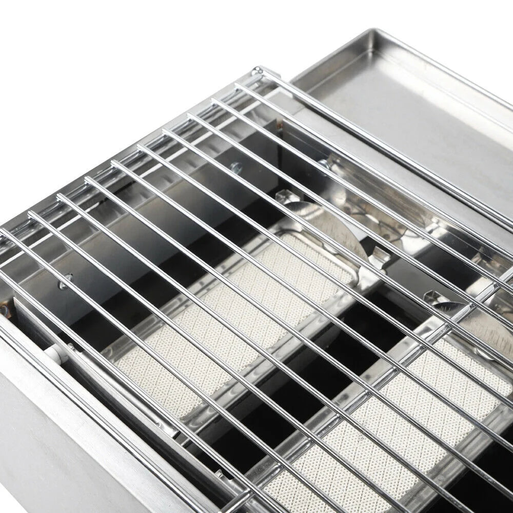 3 Burners Commercial Gas Grill Stainless Steel D657