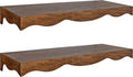 Set of 2 White Wall Shelf P51801