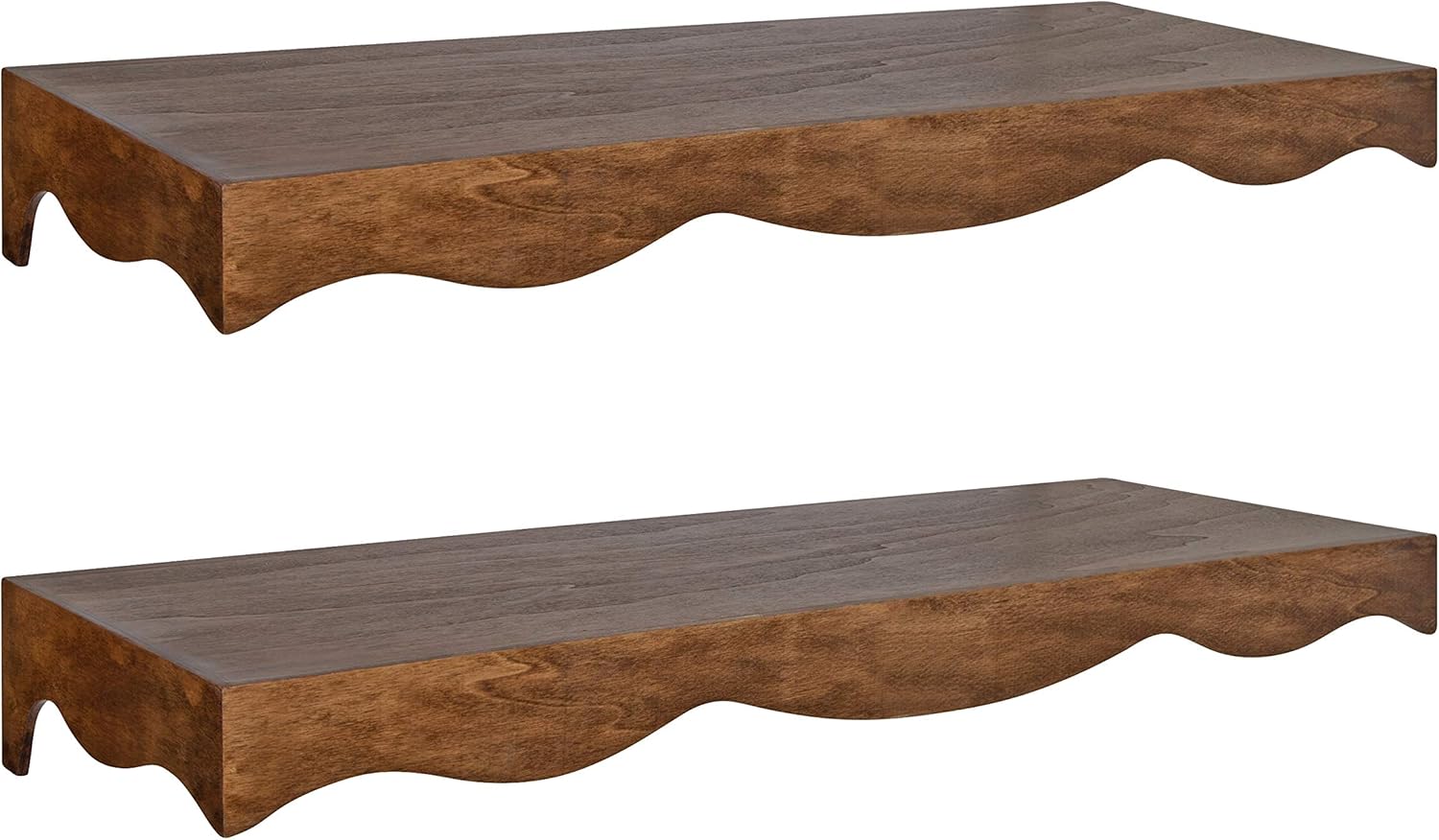 Set of 2 White Wall Shelf P51801