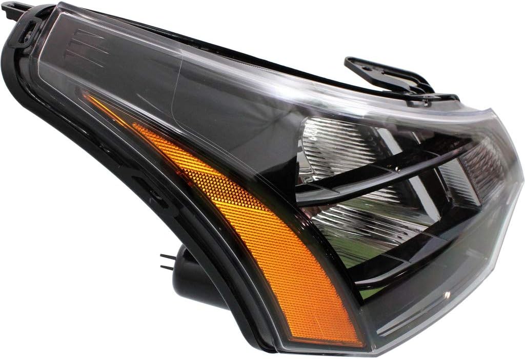 Passenger Side Black Bezel Headlight Assembly with Bulbs M465193