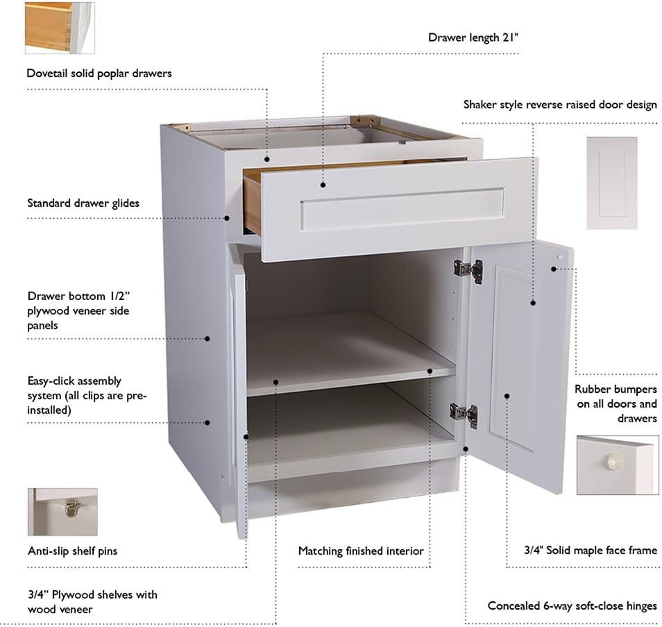 White Shaker Wall Cabinet L417