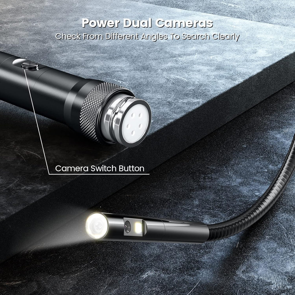 5.5mm 1080P HD Dual Lens Borescope Inspection Camera with Lights P52968