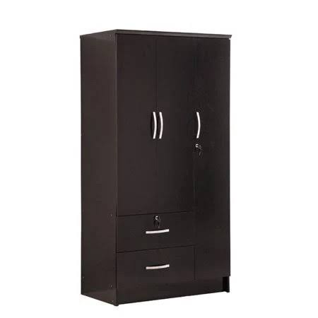 3 Door Armoire with Drawers, Black Finish U71205