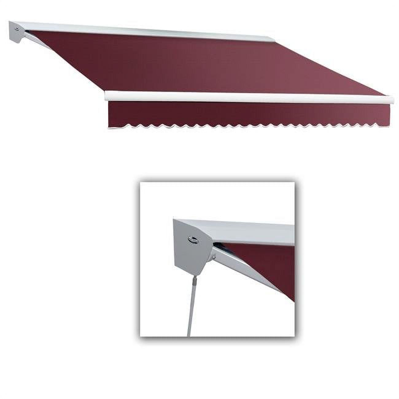 14 ft. Burgundy Retractable Awning with Remote N552032