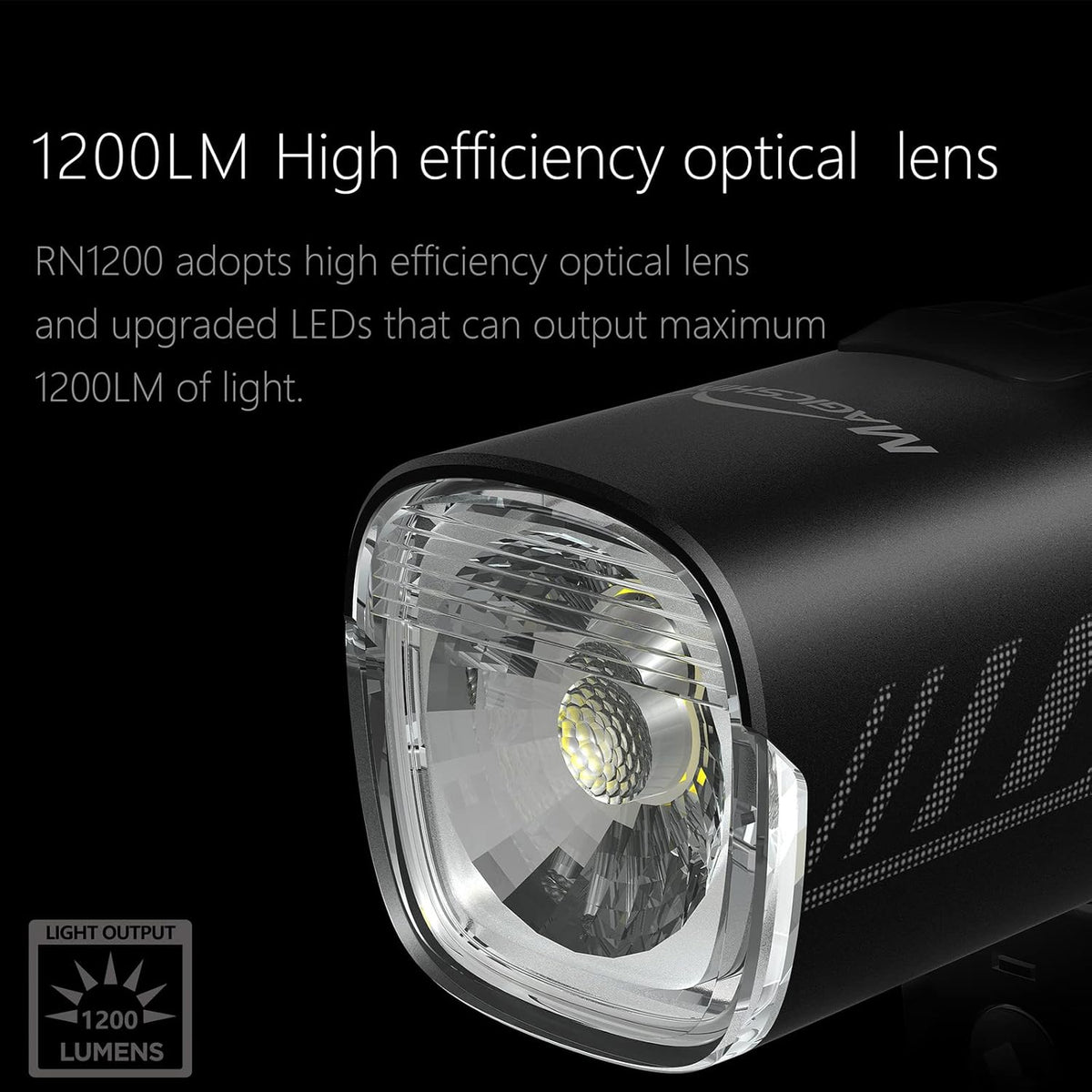 Bike Headlight with CREE LED, IPX7, 4000mAh Battery, Pack of 2 F329