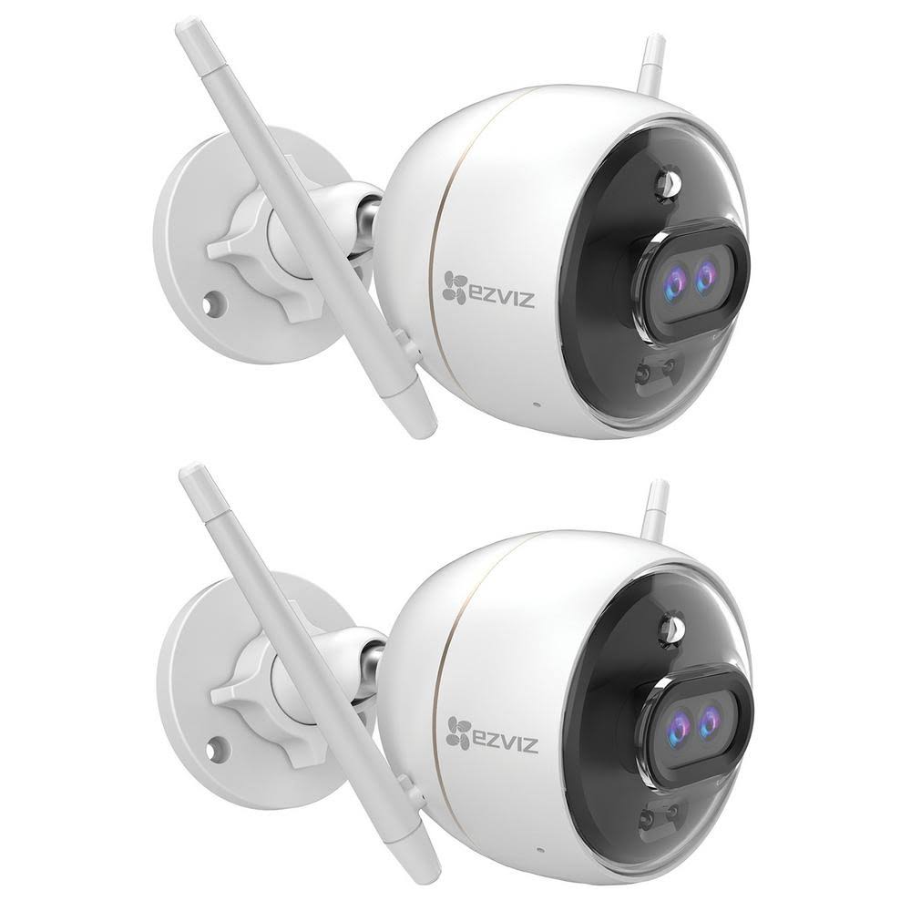 White Dual-Lens Security Camera 2-Pack G6313