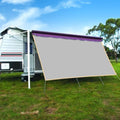 RV Awning Privacy Screen Shade Panel Kit, Grey, 10 x 10ft H34697