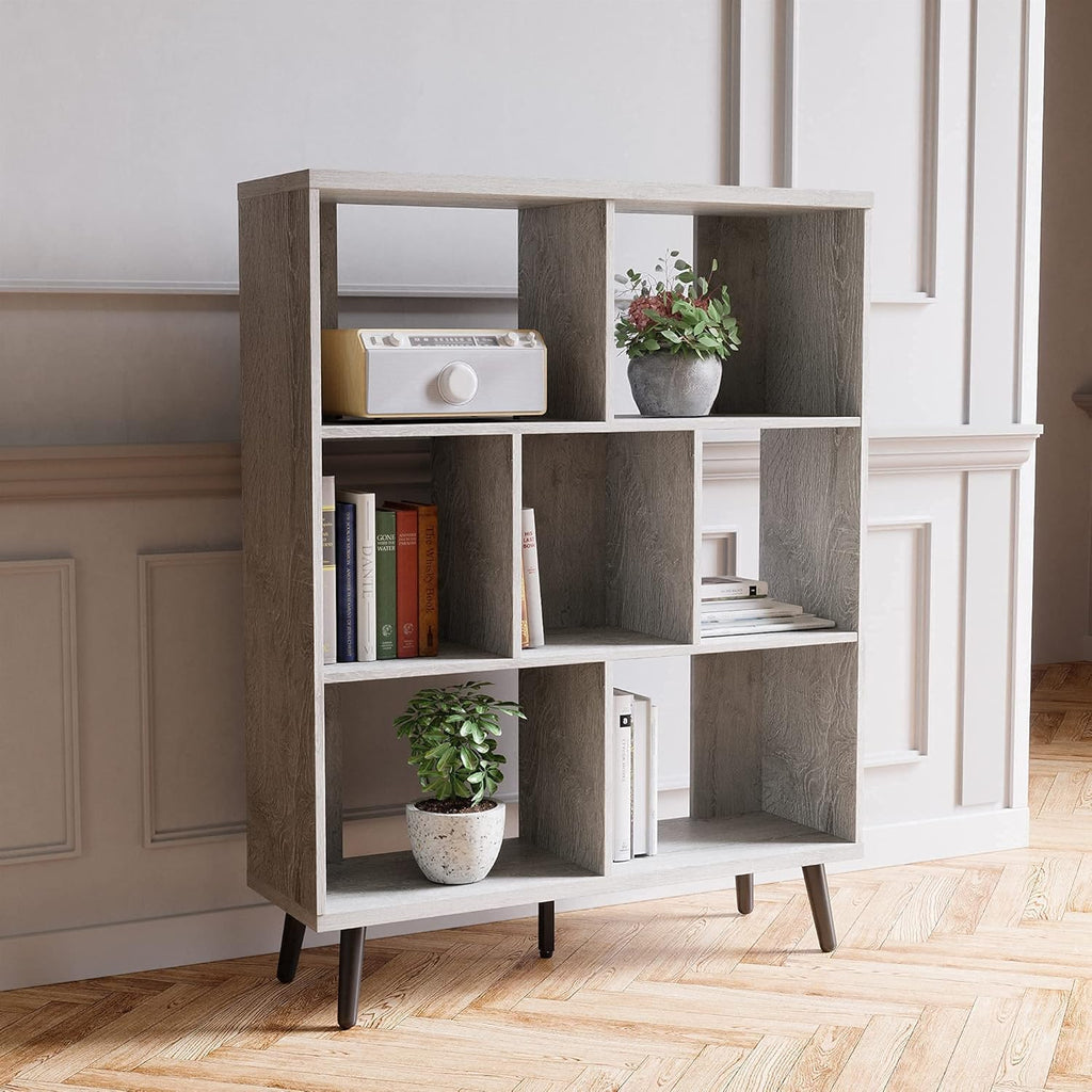 Light Gray 7 Cube Bookshelf P37640