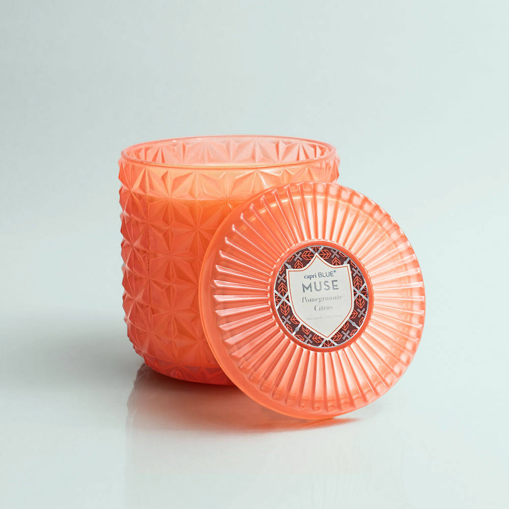 Pomegranate Citrus Jumbo Faceted Jar Candle, 30 oz V220275